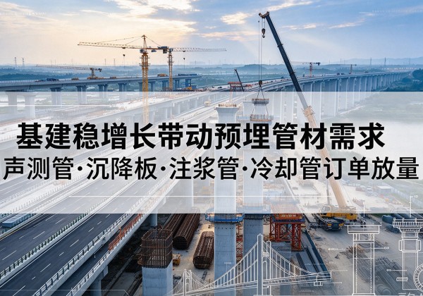 兴海基建稳增长带动预埋监测管材需求，声测管、沉降板、注浆管订单持续放量